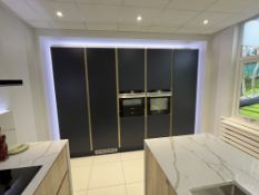 Roux Kitchen Display With Appliances, Hardware And Accessories.