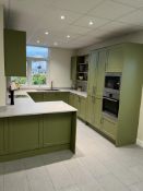 Cambridge Olive Kitchen Display With Appliances, Hardware And Accessories
