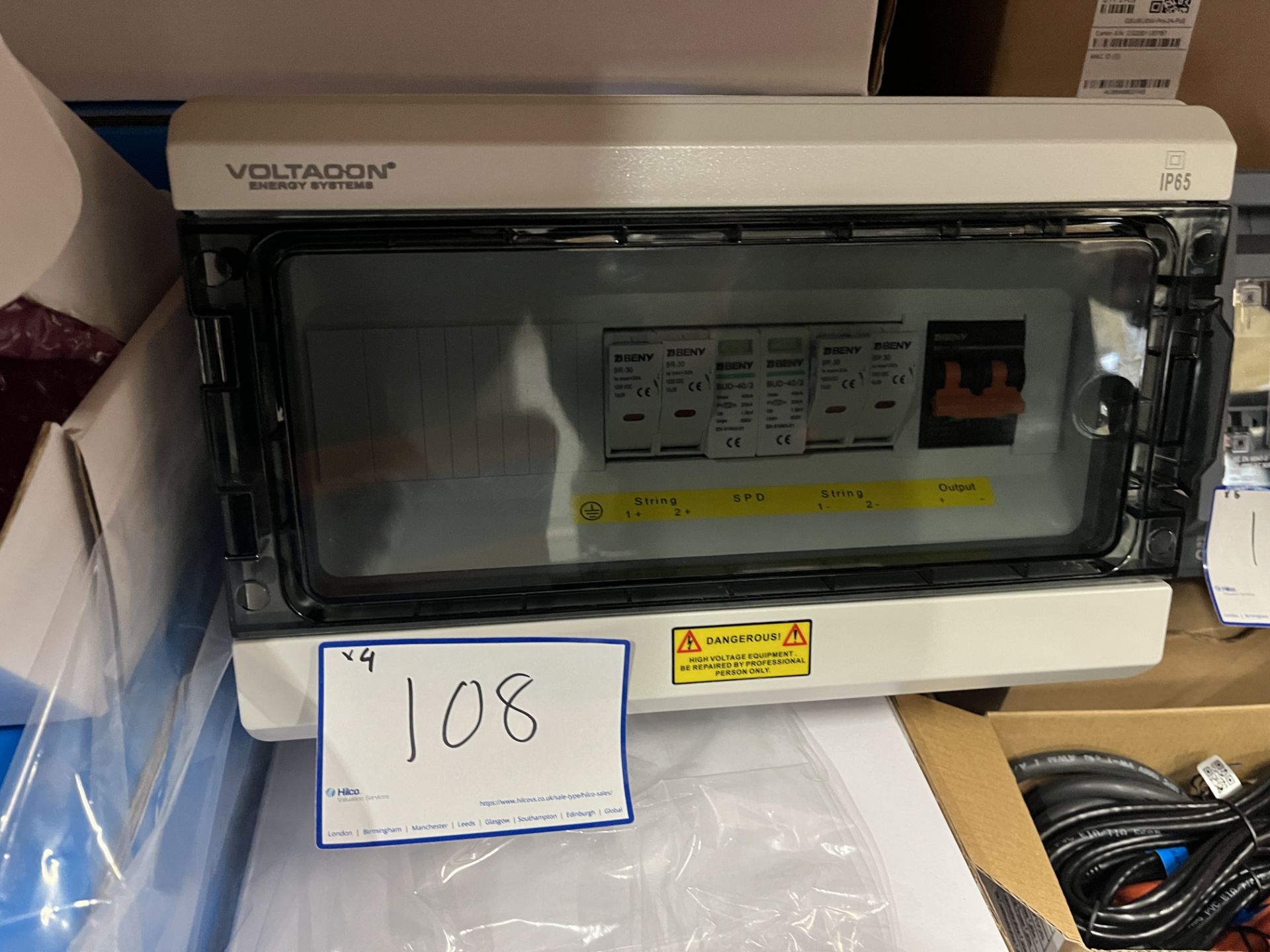 4 x Voltacon BHS-2/1 (DC300V) Combiner Box. LOCATION: Overton