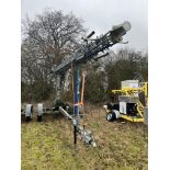 Versatower 30m Lattice Tower with Knott KRV20 Trailer with Warrior Winches Winch. LOCATION: Popham