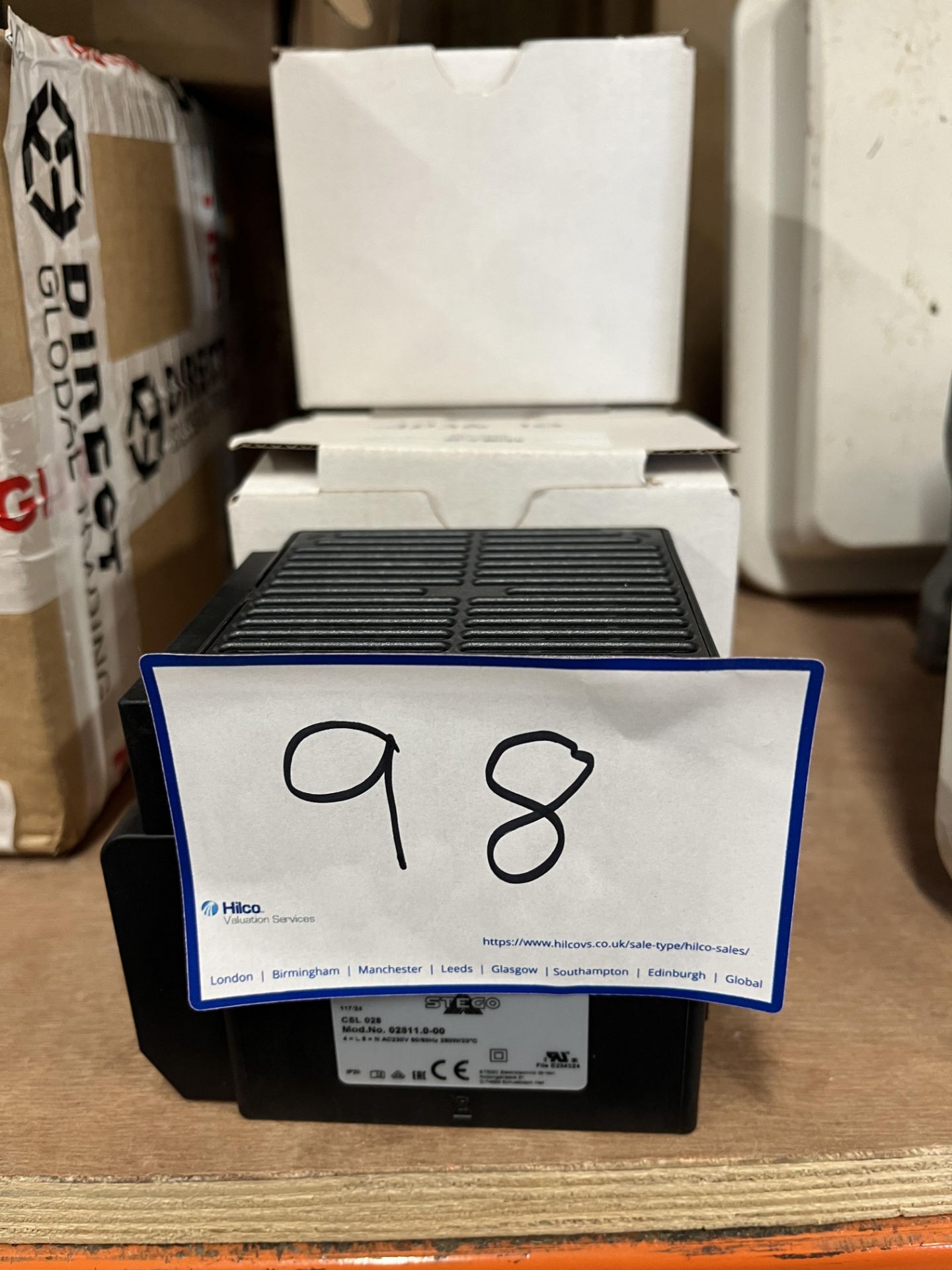 5 x Stego CSL028 400w Enclosure Heater with Fan. LOCATION: Overton