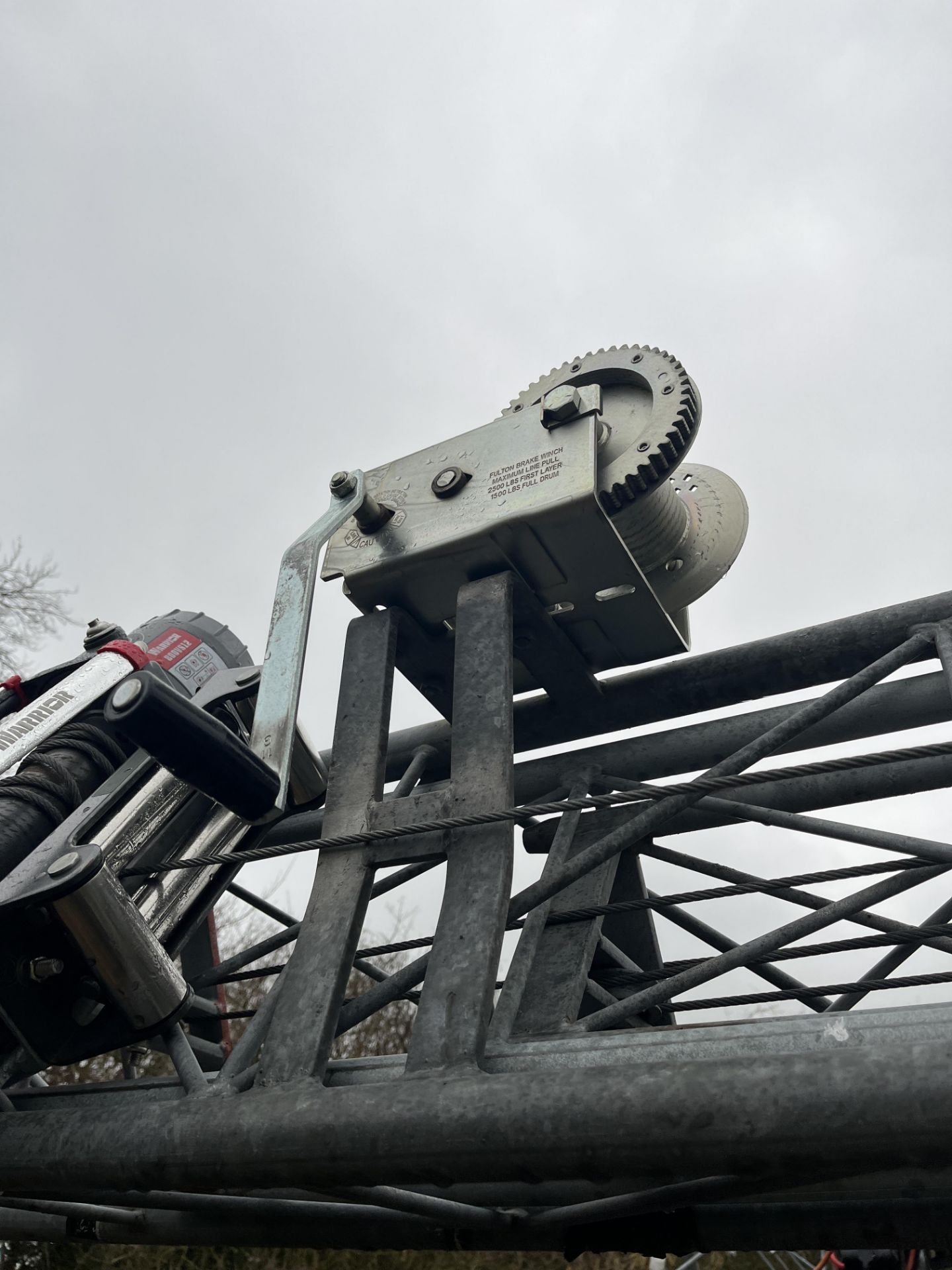 Versatower 30m Lattice Tower on Strumech Versatower M100 Trailer with Warrior Winches Winch. Locatio - Image 8 of 8