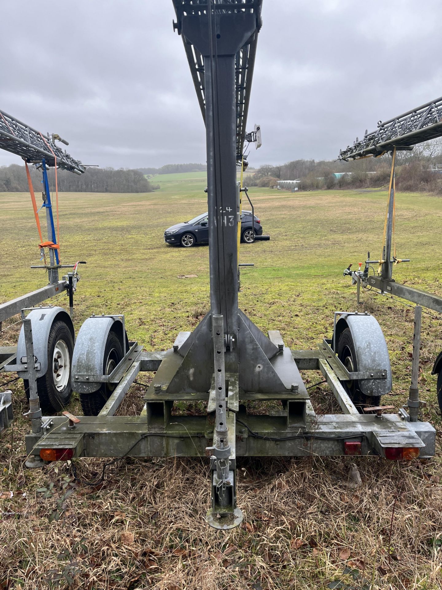 Versatower 30m Lattice Tower on Strumech Versatower M100 Trailer with Warrior Winches Winch. Locatio - Image 5 of 8