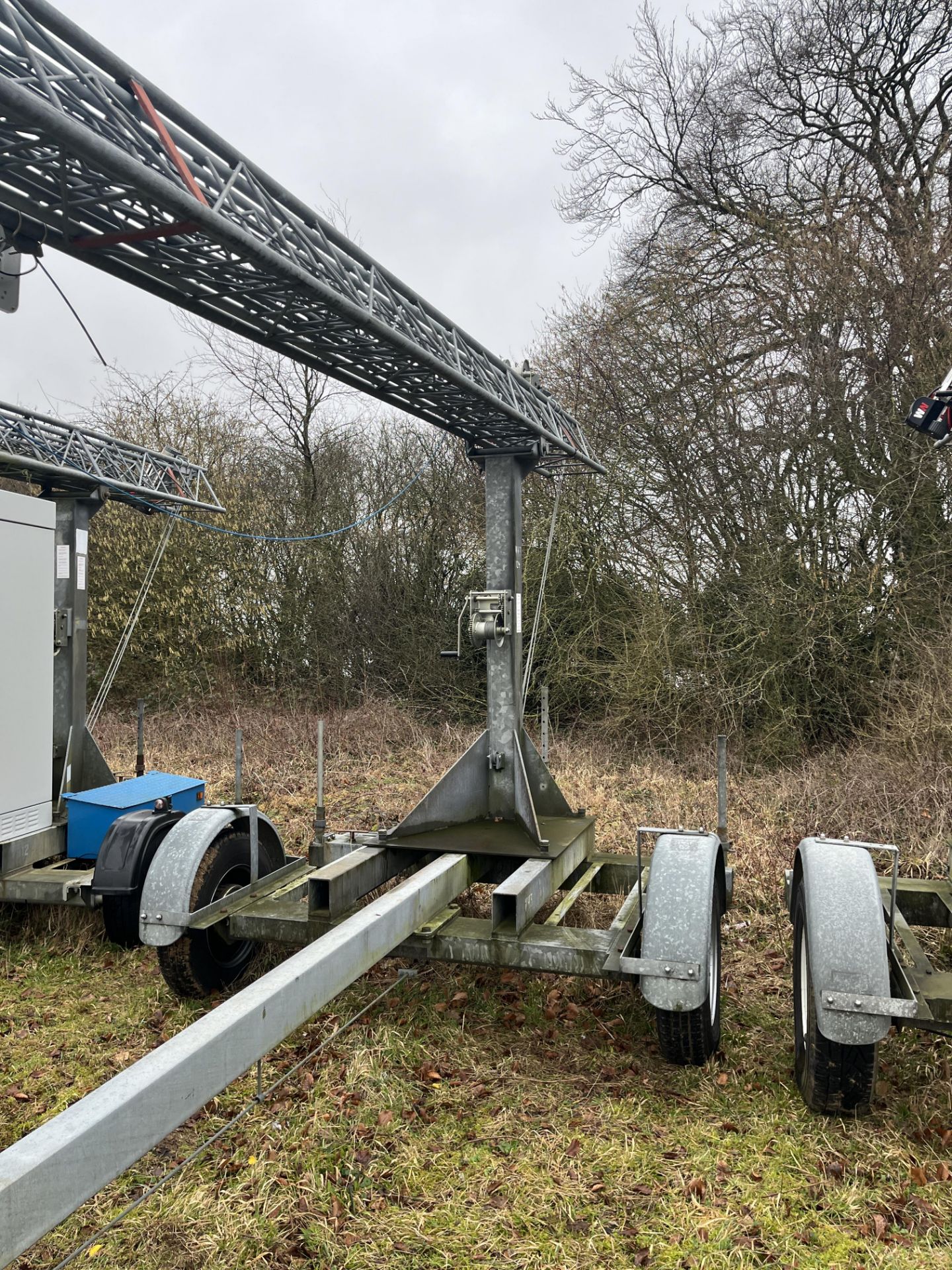 Versatower 30m Lattice Tower on Strumech Versatower M100 Trailer with Warrior Winches Winch. Locatio - Image 3 of 8