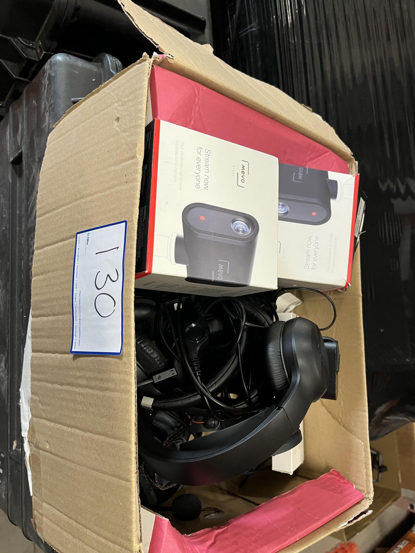 3 x Mevo MV3-01B-BL Streaming Cameras. LOCATION: Overton