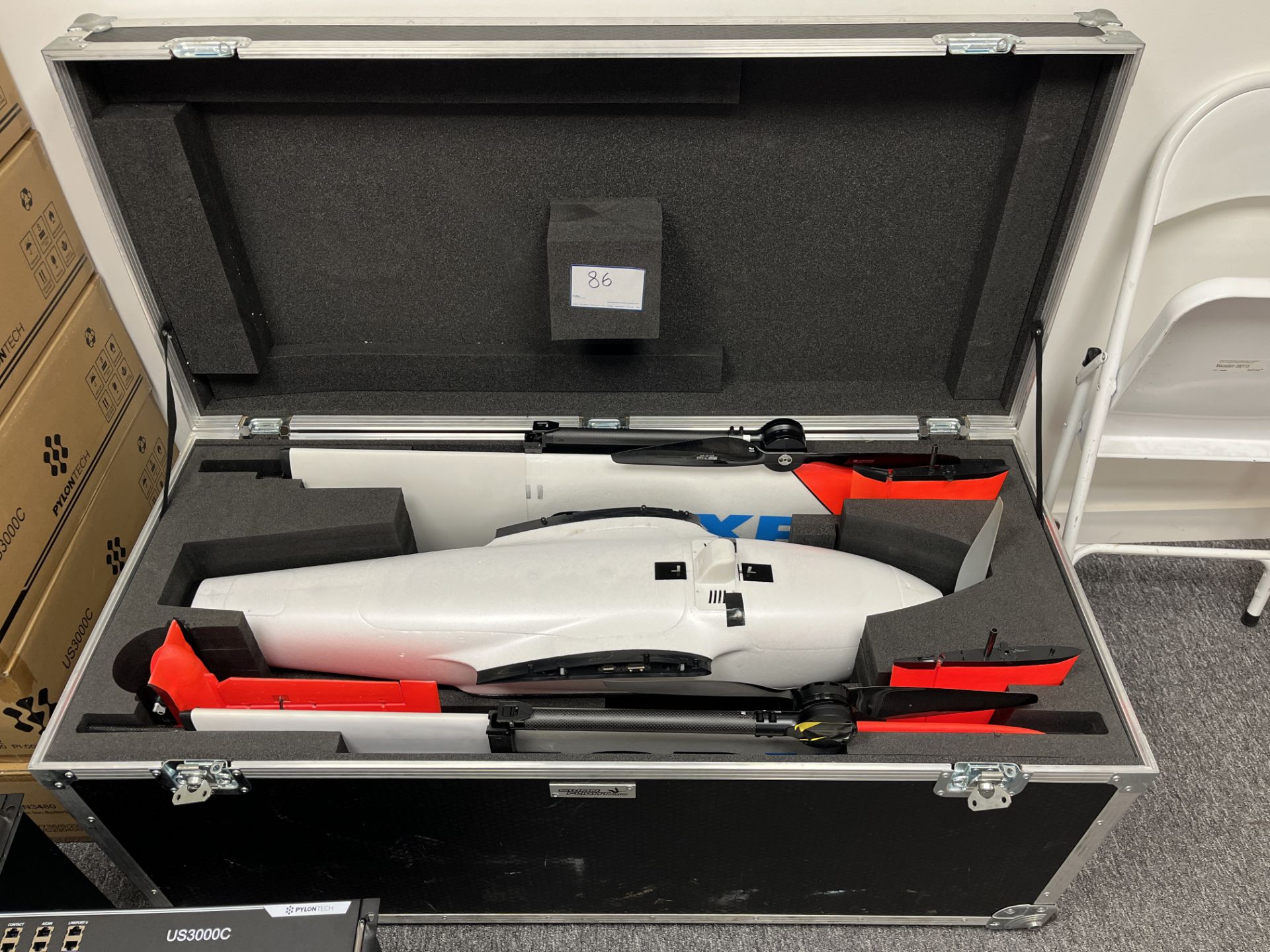 3DXR Unmanned Wing Drone with Flight Case. LOCATION: Overton