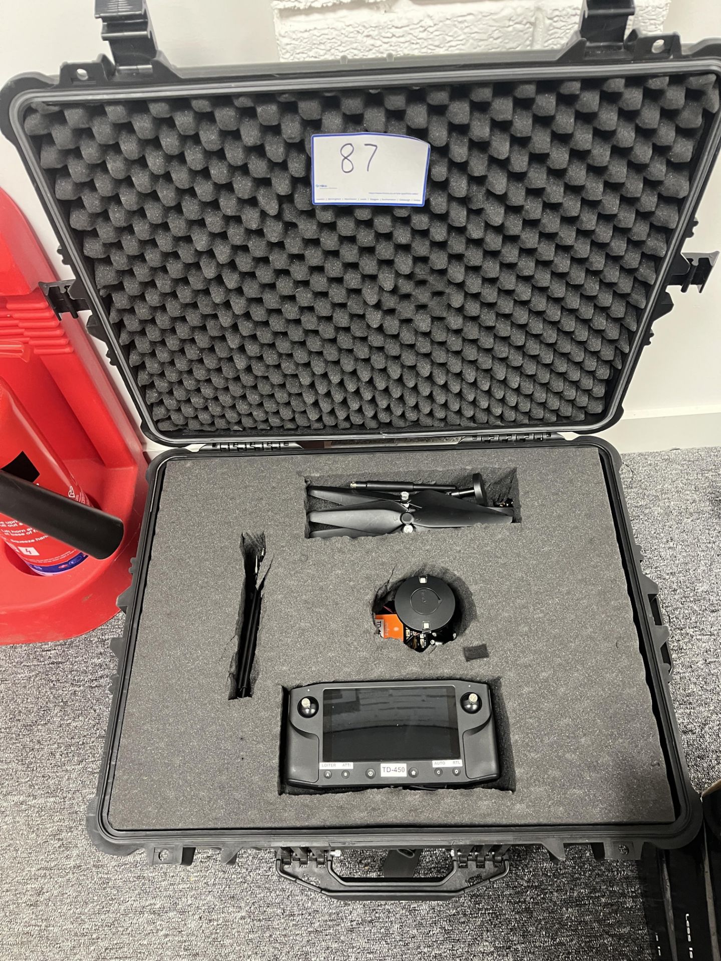Herelink Cube Drone with Herelink Cube Controller and Carry Case . LOCATION: Overton