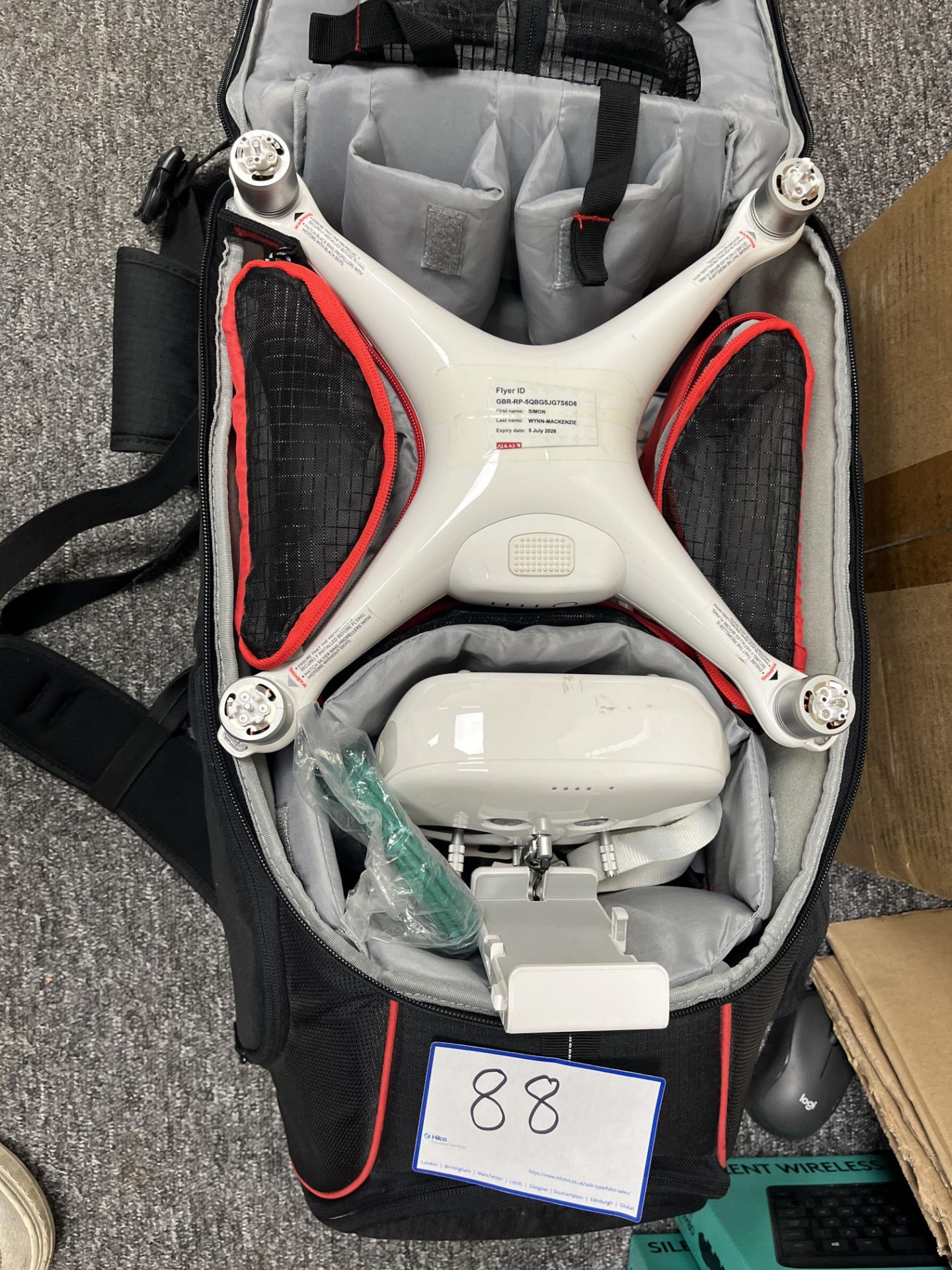Phantom Quadcopter Drone with Carry Case. LOCATION: Overton