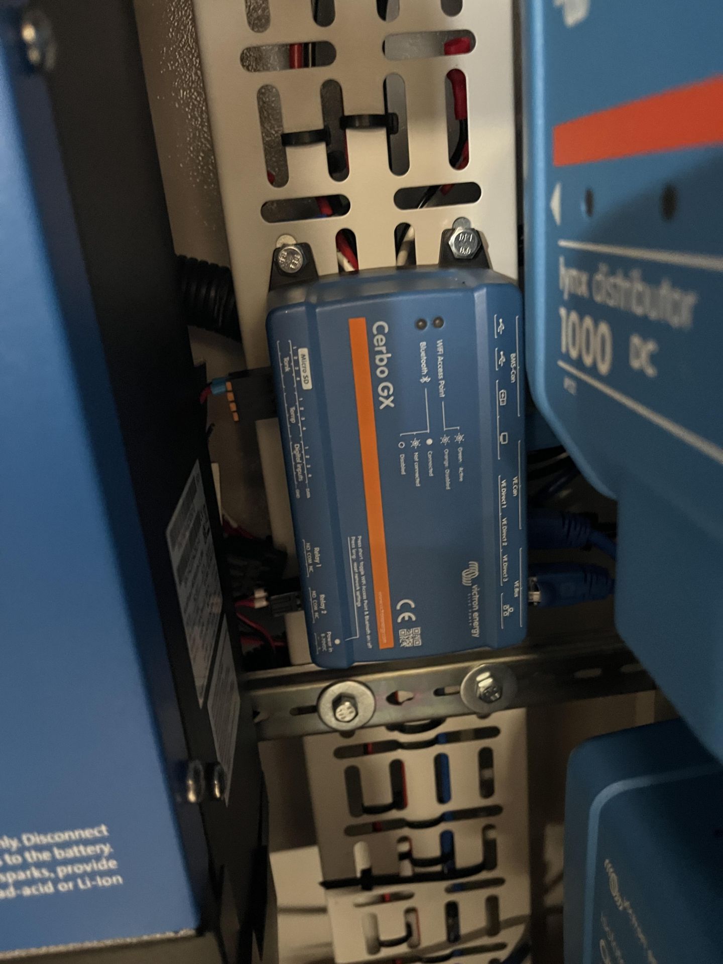 Tall Server Cabinet Comprising Pylontech US3000C Battery, Victron ...