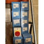32 x Contactum DX032AC 32A Insulated Switches. LOCATION: Overton