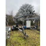 Versatower 18m Lattice Tower on Elliot Group Trailer with Fitted Warrior Winches Winch and Zyxel Box