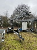 Versatower 18m Lattice Tower on Elliot Group Trailer with Fitted Warrior Winches Winch and Zyxel Box