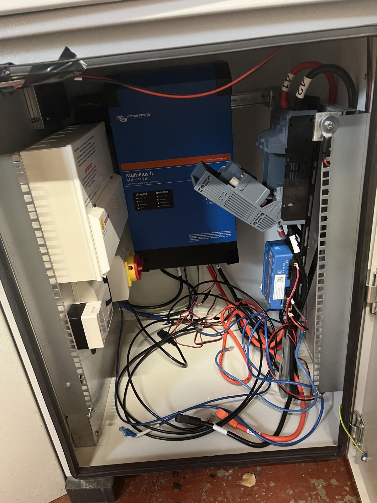 Server Cabinet Comprising Victron Energy Multiplus II 48/3000/35 Inverter, Victron Energy Cerbo GX.