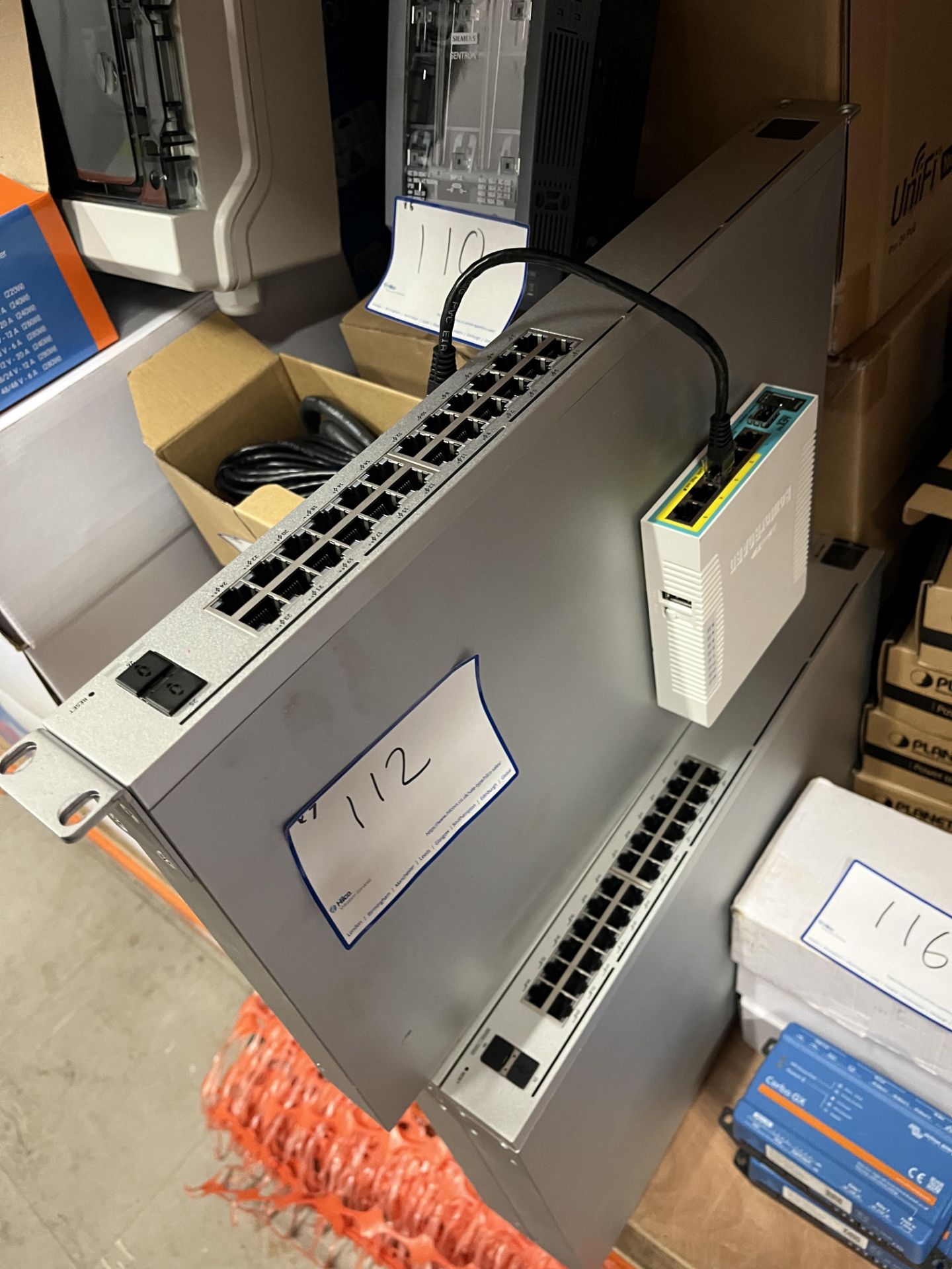 7 x Unifi USW-Pro-24-POE 24 Way Switch. LOCATION: Overton