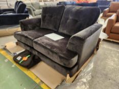 Luxury Chenille Dark Grey 2-Seater Sofa