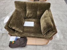 Olive Luxury Chenille Snuggle Sofa
