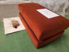 Auburn Chenille Large Pouffe Footstool