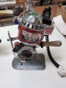 1: Eastman Cardinal, 548, Fabric Cutter, Serial Number: H2-FK350BEL 589. Asset No. BEL 589
