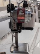 1: Eastman, Blue Streak 2, Fabric Cutter, Serial Number: 85880-5. Asset No. BEL 585. Asset No. BEL 5
