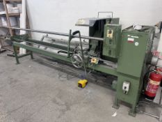 1: T.W. Eaton, Manual Horizontal Roll Slitting Machine. Asset No. BEL 12