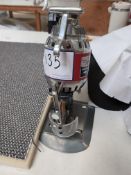 1: Eastman Cardinal, 534, Fabric Cutter, Serial Number: G 66895BEL 586. Asset No. BEL 586