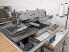 1: Mitsubishi , PLK-B2516, Programmable Sewing Machine. Asset No. BEL 25