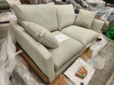 Sage Green Flat Weave 2-Seater Sofa