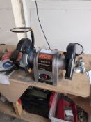1; Ryobi EBG2515 Twin Wheeled Bench Grinder