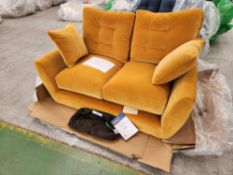 Luxury Velvet Old Gold 2-Seater Sofa