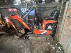 1: Kubota K008-5 0.8T Mini Excavator. Serial No. KBCAZ05BPM3K10503 (2022) Hours: Unknown. Asset No.