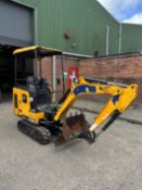 1: JCB 15C-1 1.5T Canopy Compact Excavator, Serial No. JCB015C1CK2710272 (2019) Hours 1294.7. Asset