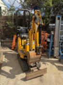 1: JCB 8008 CTS 0.8T Excavator. Serial No. 18126038 (Year Unknown) Hours: 1128.9. Asset No.XL1910-50