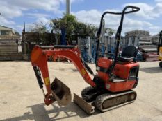 1: Kubota K008-5 0.8T Mini Excavator. Serial No. KBCAZD5BJM3L10541 (2022) Hours: 609.4. Asset No. 22