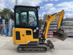 1: JCB 16C-1 T3 1.5T Cabbed Compact Excavator, Serial No. JCB016C1VM3029971 (2022) Hours: 190.6. Ass