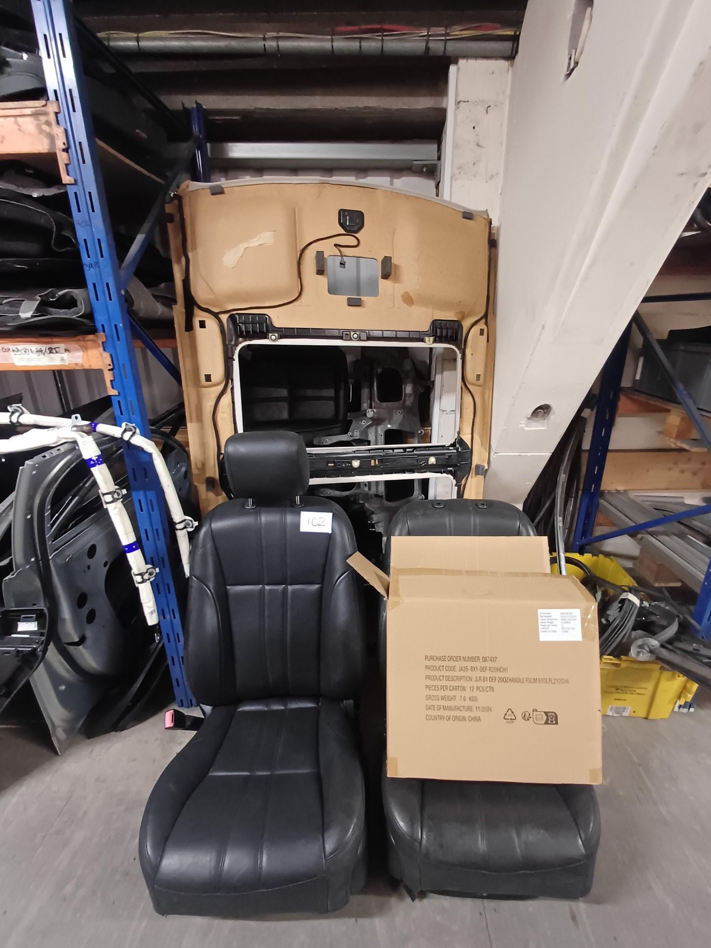 1, 2 Bays racking to include assorted Jaguar XJ & XF spares as photos - Image 2 of 3