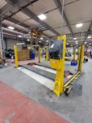 1, Bradbury 40 4 Post Extended Vehicle Lift & 2: Traversing Beam Jacks, Capacity 4 Ton,