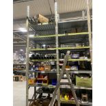 8, Bays of shelving to include contents consisting assorted hearse fittings, trims and accessories