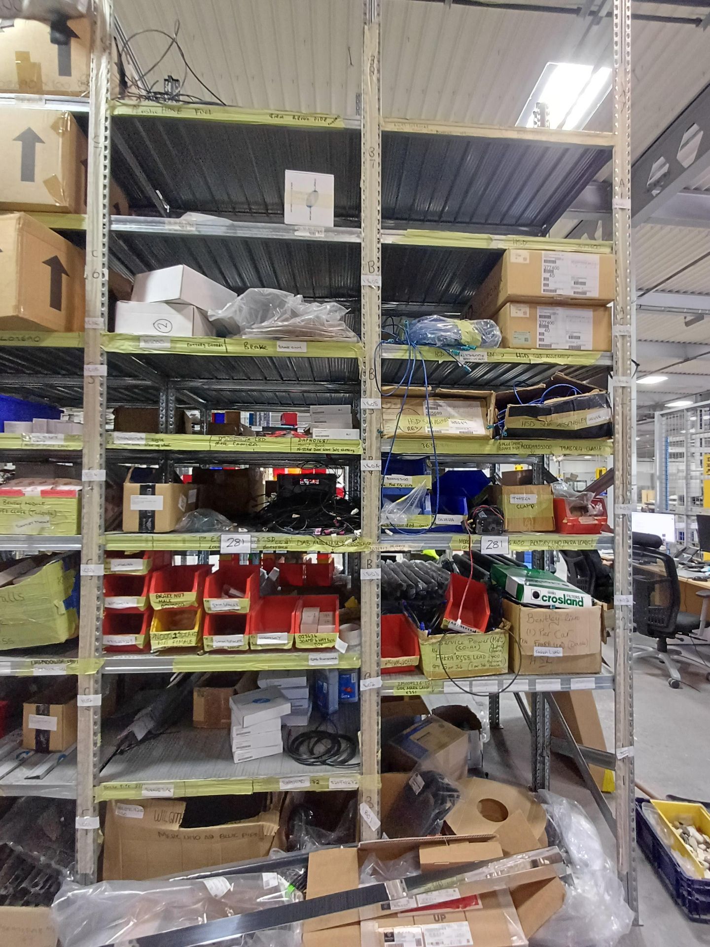 8, Bays of shelving to include contents consisting assorted hearse fittings, trims and accessories - Image 2 of 4
