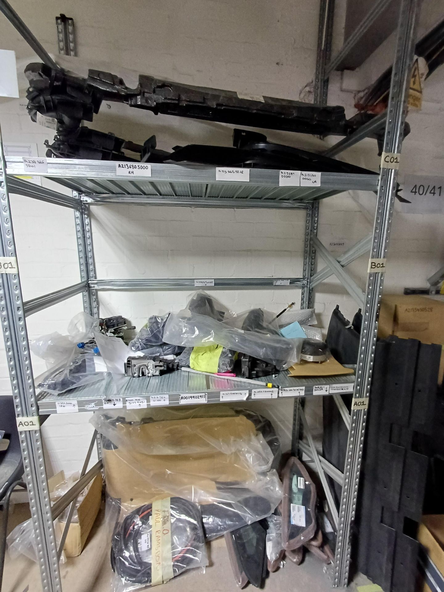 3, Bays of shelving to include assorted Mercedes spares as lotted - Image 2 of 2