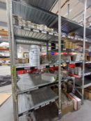 4, Bays of shelving to include contents consisting assorted tapes and sealants as lotted