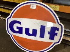 1: Illuminated GULF sign, approx. 1.1m Diameter