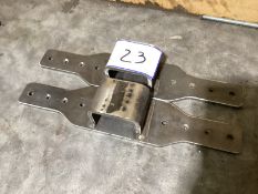 2: Floor or wall mounted chain security loops (not painted)