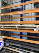 1: 2 bays of racking with 4 1.2m deep uprights, 11 pairs 3m beams