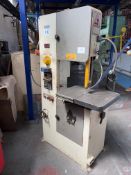 1: Ajax, A5VB400, Vertical Bandsaw with 400mm throat, canting table and blade grinding and welding a