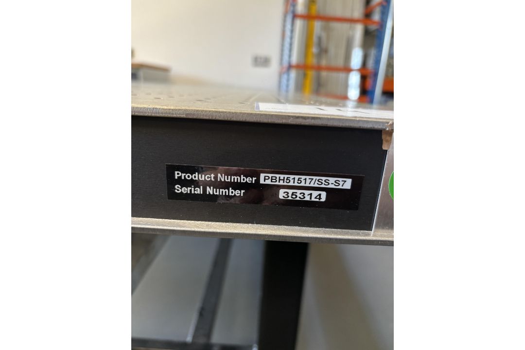 1: Thorlabs, PBH51517/SS-S7, 2500mm x 900mm Breadboard Serial No. 35314 On PFL52507-S2 Optical Table - Image 3 of 3