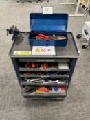 Gedore Mobile Tool Trolley with Contents of Various Hand Tools as Lotted