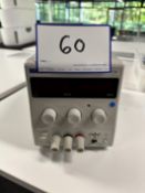 1: TTI, EL155R, Power Supply 15V/5A, Serial Number: 538837