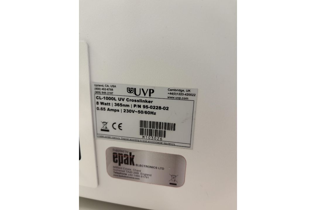 1: UVP, CL-1000, Ultraviolet Crosslinker , Serial Number: M103026 - Image 2 of 2