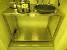 1: Teknomek, 1100mm x 570mm Stainless Steel Table