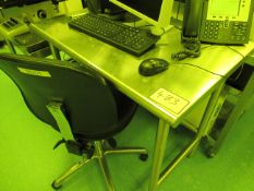 1: 900mm x 600mm Stainless Steel Table